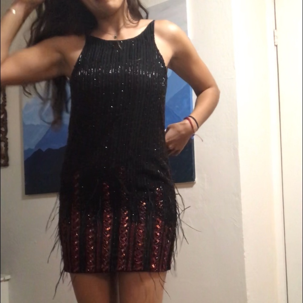 PARKER beaded Strappy tank mini dress - Picture 2 of 3